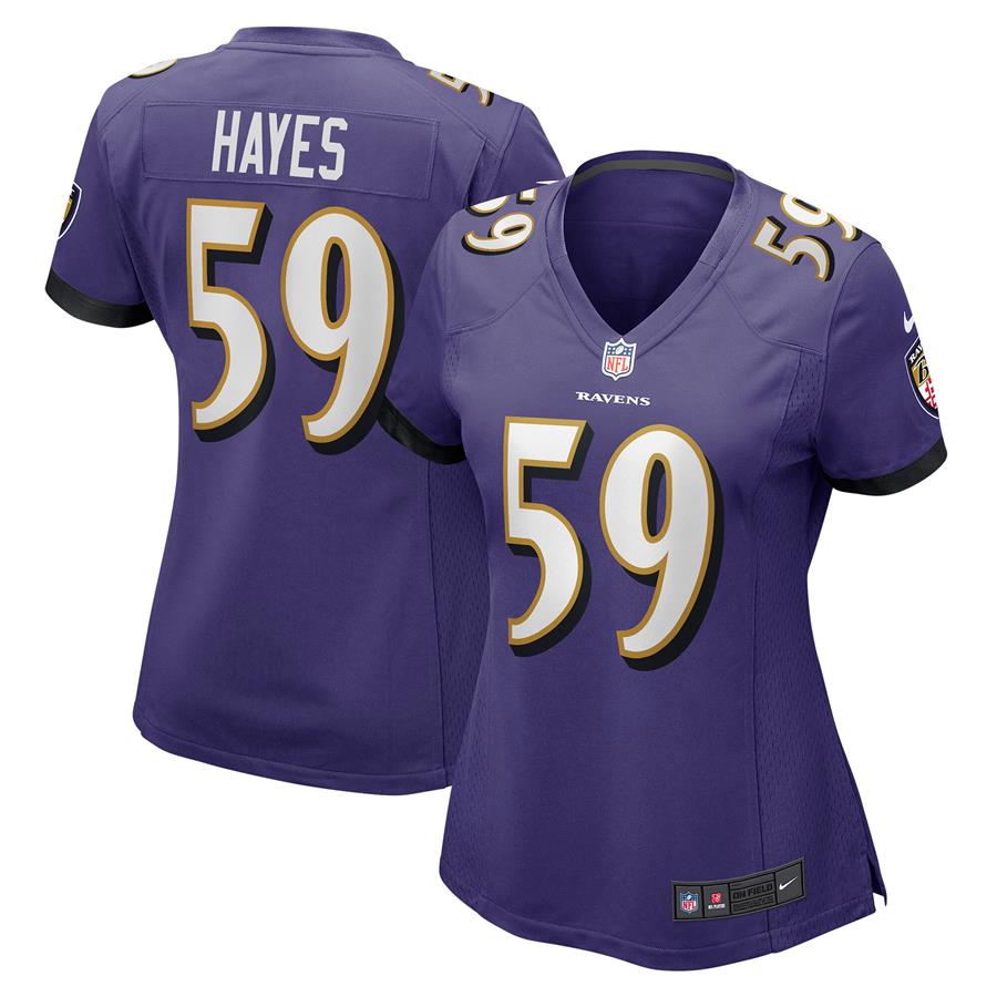 Daelin Hayes Baltimore Ravens Nike Women's Game Jersey - Purple