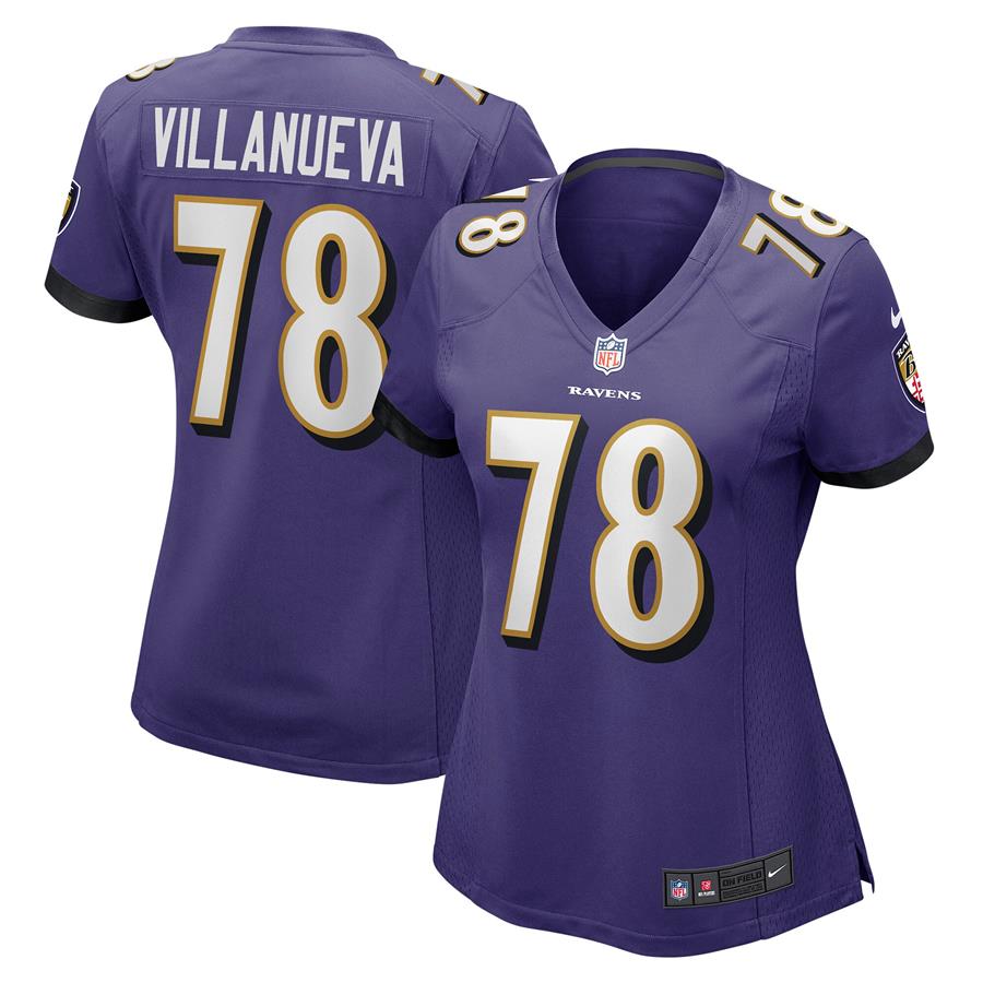 Alejandro Villanueva Baltimore Ravens Nike Women's Game Jersey - Purple