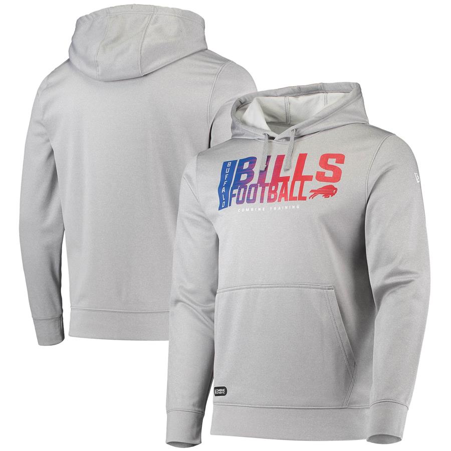 Buffalo Bills New Era Combine Authentic Game On Pullover Hoodie - Heathered Gray