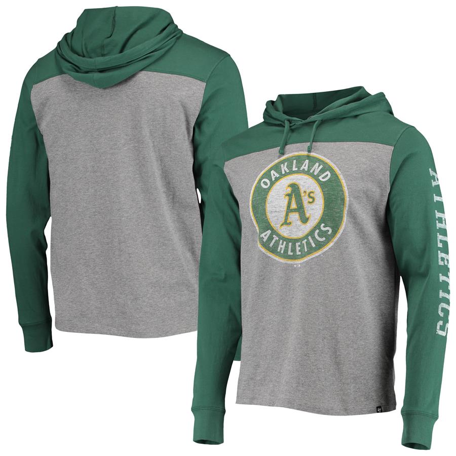 Oakland Athletics '47 Franklin Wooster Pullover Hoodie - Gray
