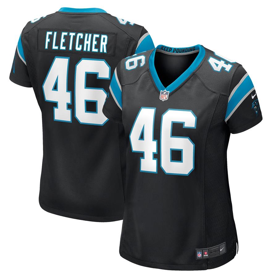 Thomas Fletcher Carolina Panthers Nike Women's Game Jersey - Black