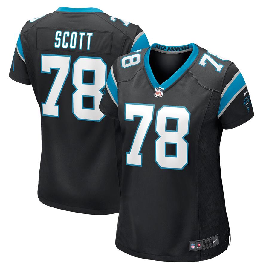 Trent Scott Carolina Panthers Nike Women's Game Jersey - Black