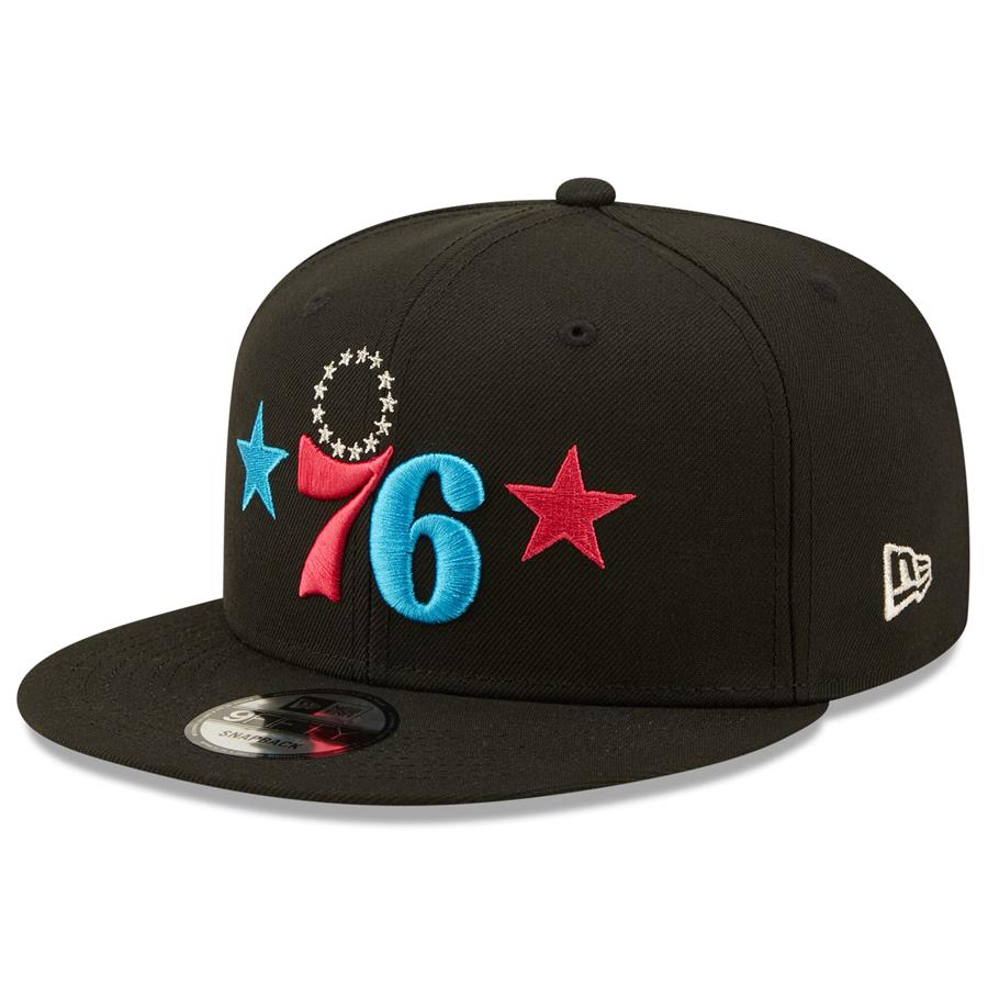 Philadelphia 76ers New Era 2022 NBA All-Star Game Starry 9FIFTY Snapback Adjustable Hat - Black
