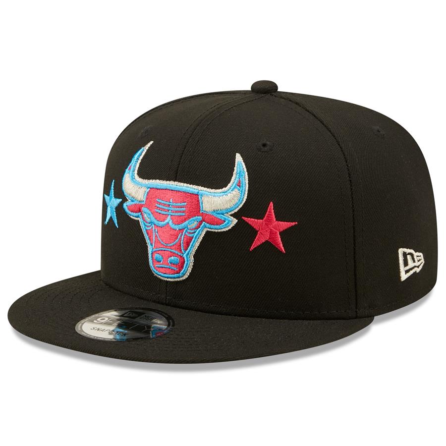 Chicago Bulls New Era 2022 NBA All-Star Game Starry 9FIFTY Snapback Adjustable Hat - Black