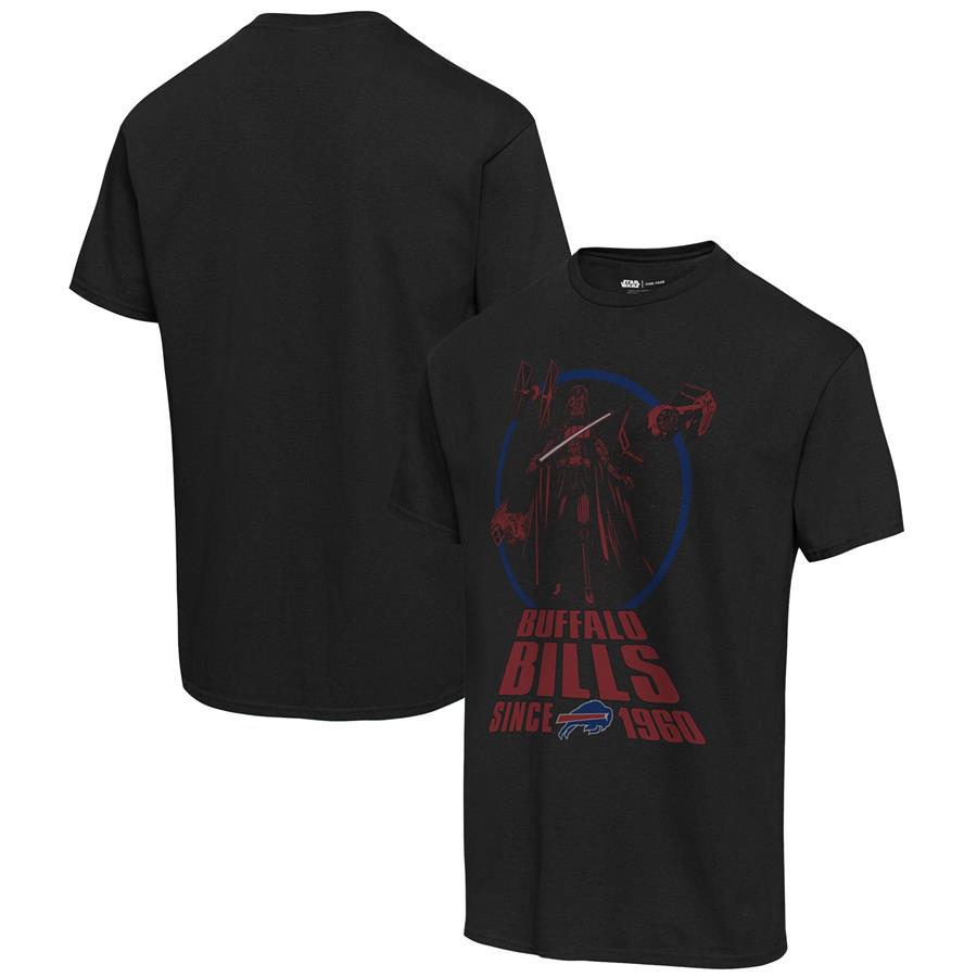 Buffalo Bills Junk Food Disney Star Wars Empire Title Crawl T-Shirt - Black
