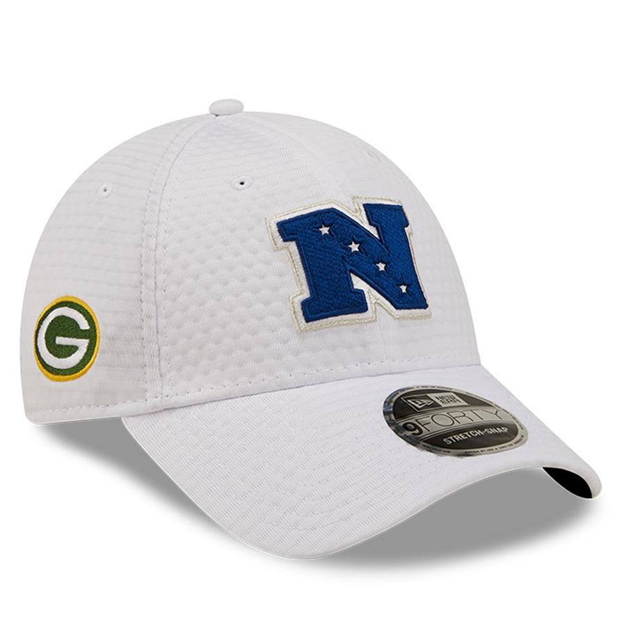 Green Bay Packers New Era NFC Pro Bowl 9FORTY Snapback Hat - White