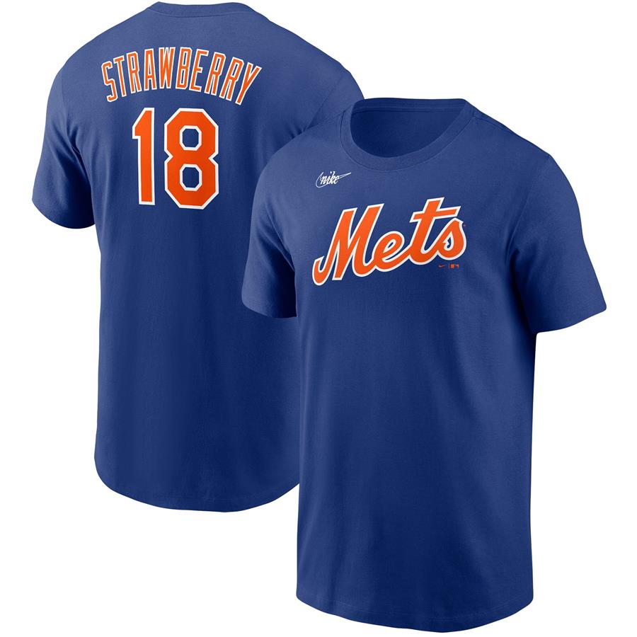 Darryl Strawberry New York Mets Nike 1986 World Series 35th Anniversary Cooperstown Collection Name & Number T-Shirt - Royal