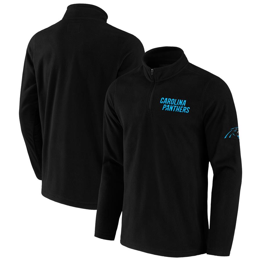 Carolina Panthers NFL x Darius Rucker Collection by Fanatics Polar Fleece Quarter-Zip Jacket - Black