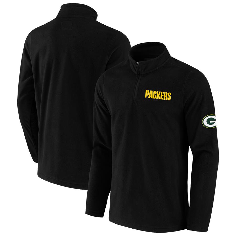 Green Bay Packers NFL x Darius Rucker Collection by Fanatics Polar Fleece Quarter-Zip Jacket - Black