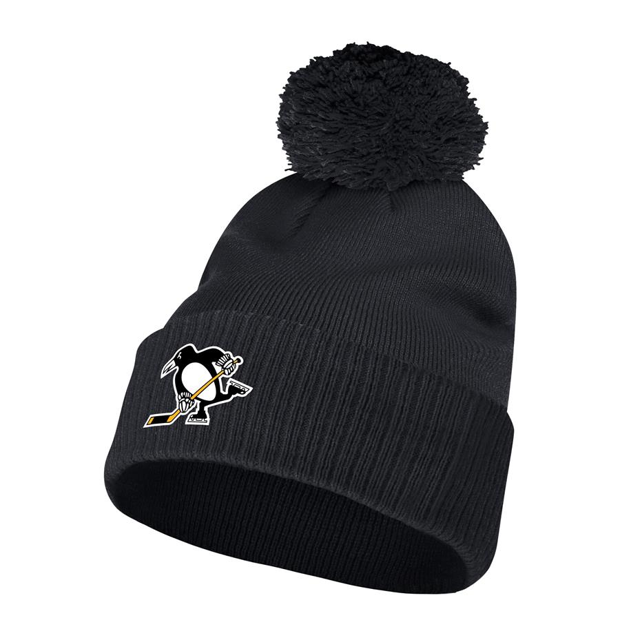 Pittsburgh Penguins adidas Alternate Cuffed Knit Hat with Pom - Black