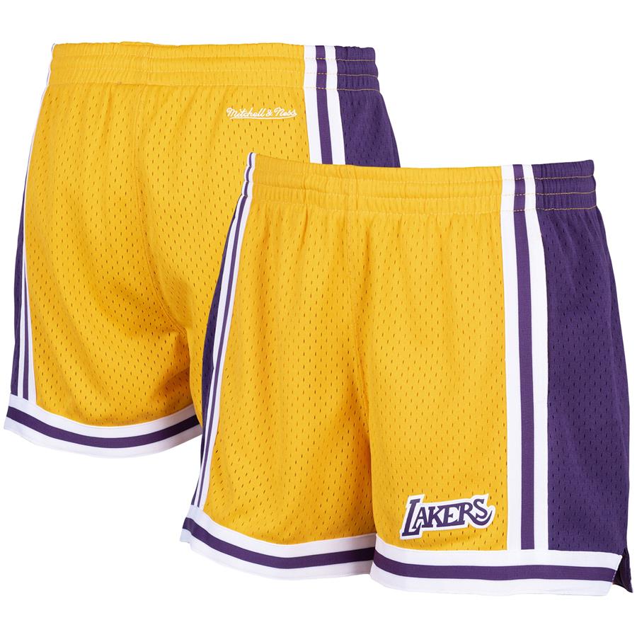 Los Angeles Lakers Mitchell & Ness Women's Jump Shot Shorts - Gold