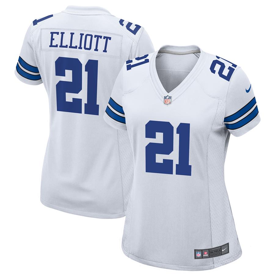 Женское джерси Ezekiel Elliott Dallas Cowboys Nike Team Game (белый)