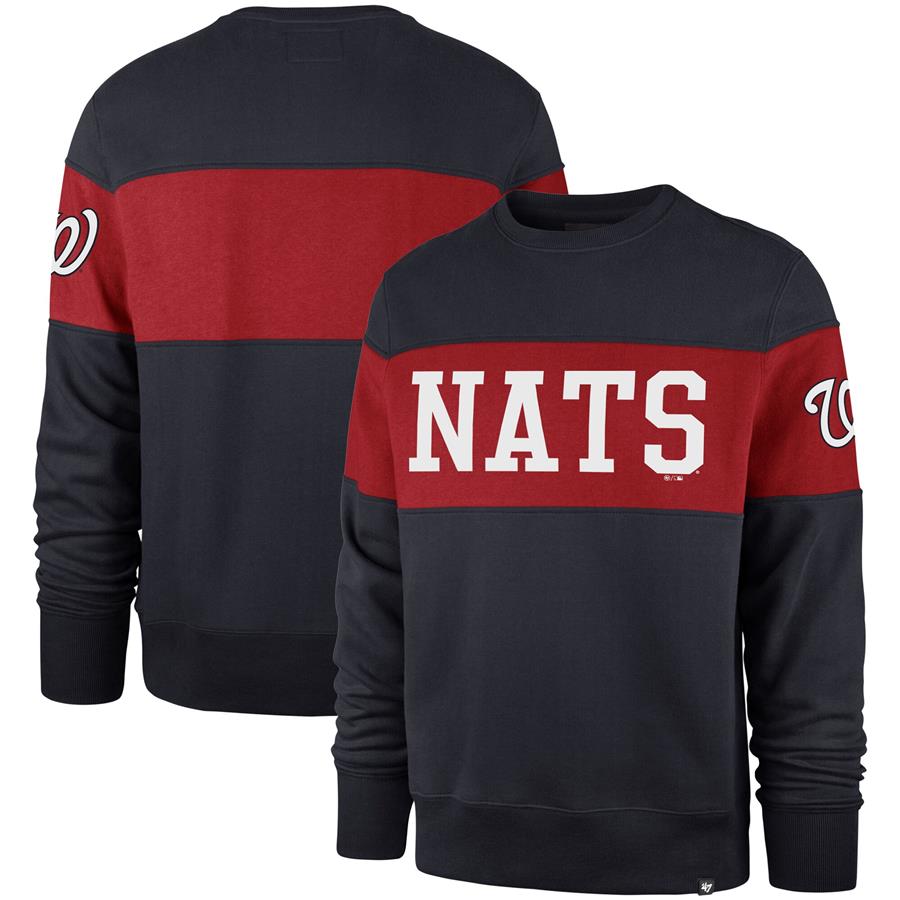 Washington Nationals '47 Interstate Pullover Sweatshirt - Navy