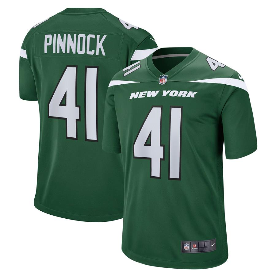 Jason Pinnock New York Jets Nike Game Jersey - Gotham Green