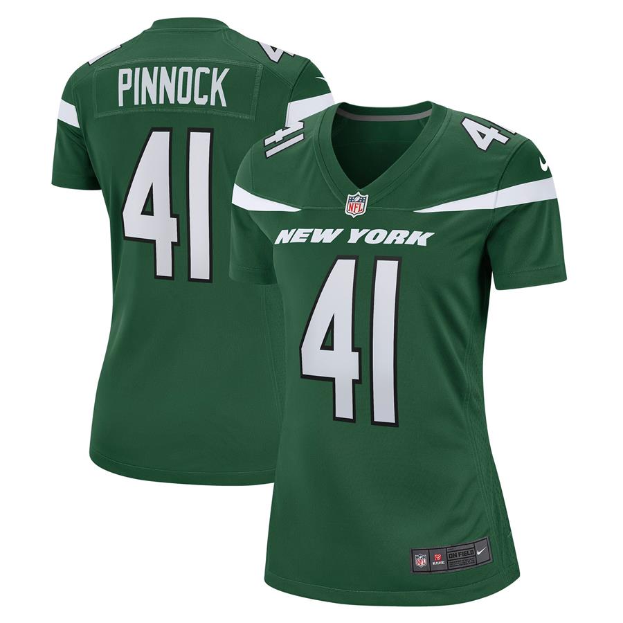 Jason Pinnock New York Jets Nike Women's Game Jersey - Gotham Green