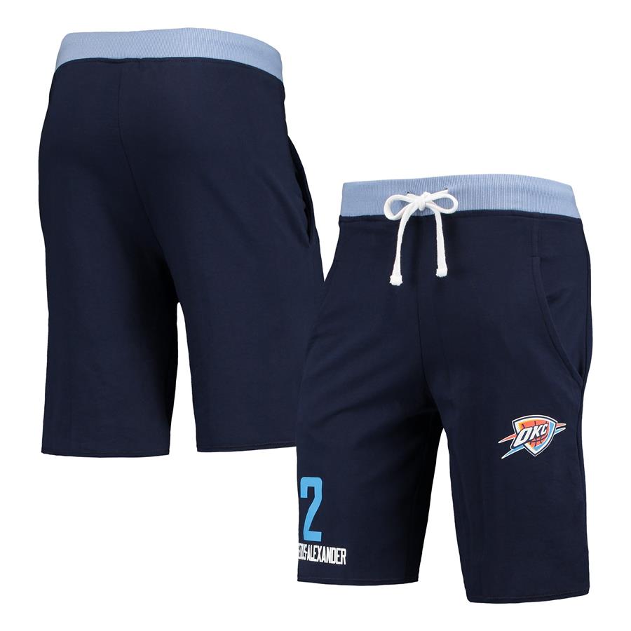 Shai Gilgeous-Alexander Oklahoma City Thunder Name & Number French Terry Shorts - Navy