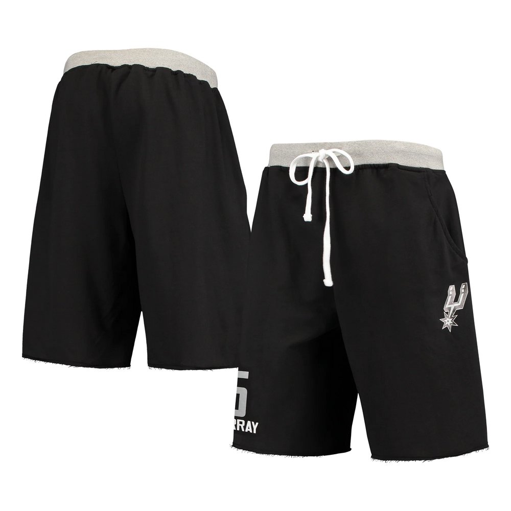 Dejounte Murray San Antonio Spurs Name & Number French Terry Shorts - Black