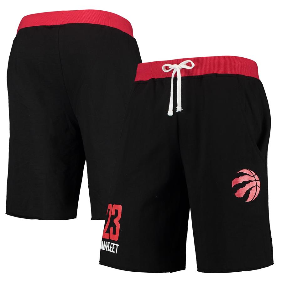 Fred VanVleet Toronto Raptors Name & Number French Terry Shorts - Black
