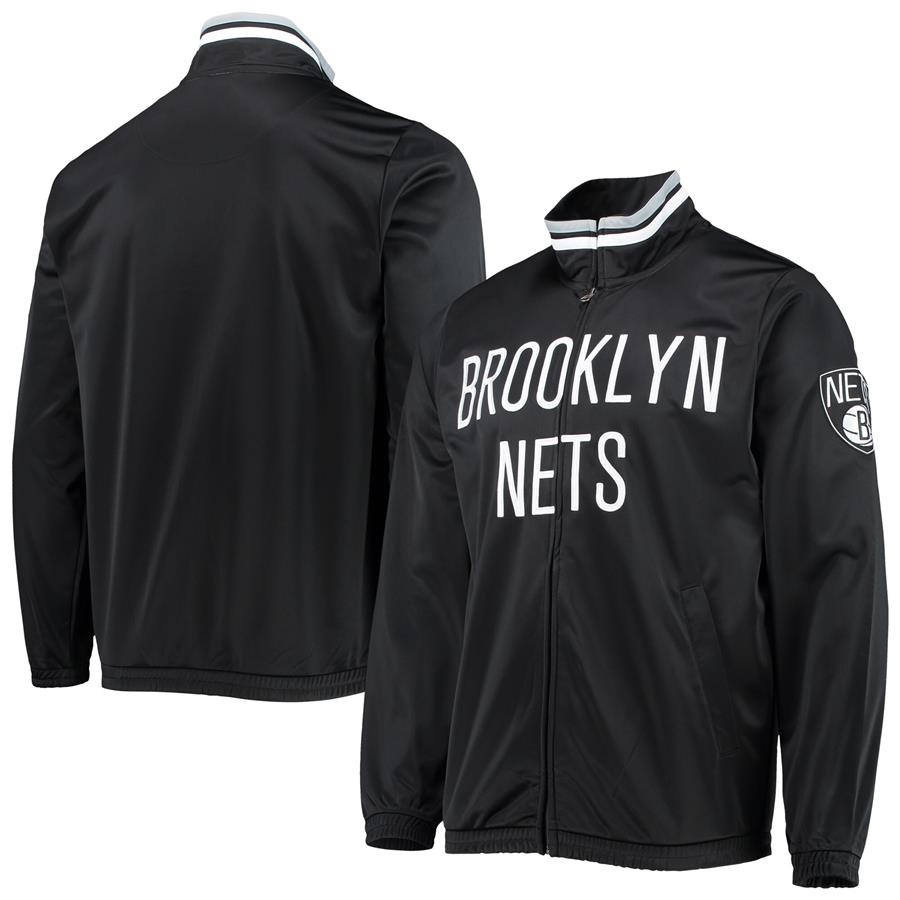 Brooklyn Nets G-III Sports by Carl Banks Dual-Threat Tricot Full-Zip Track Jacket - Black