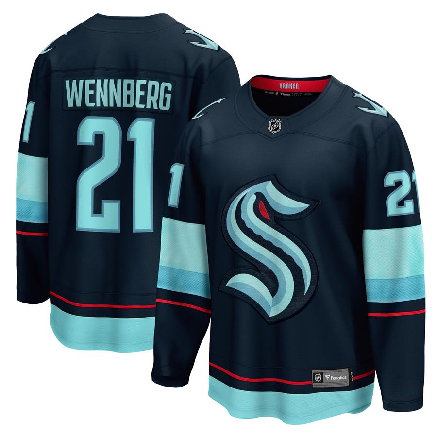 Alexander Wennberg Seattle Kraken Fanatics Branded Home Breakaway Player Jersey - Navy