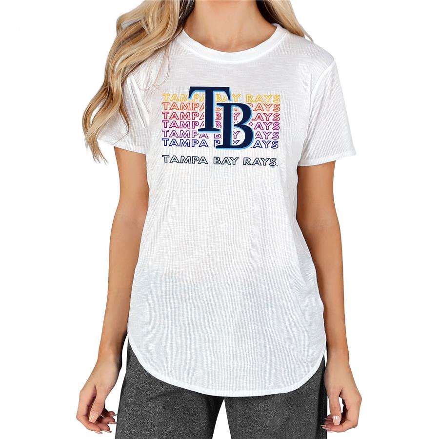 Tampa Bay Rays Concepts Sport Women's Gable Knit T-Shirt - White