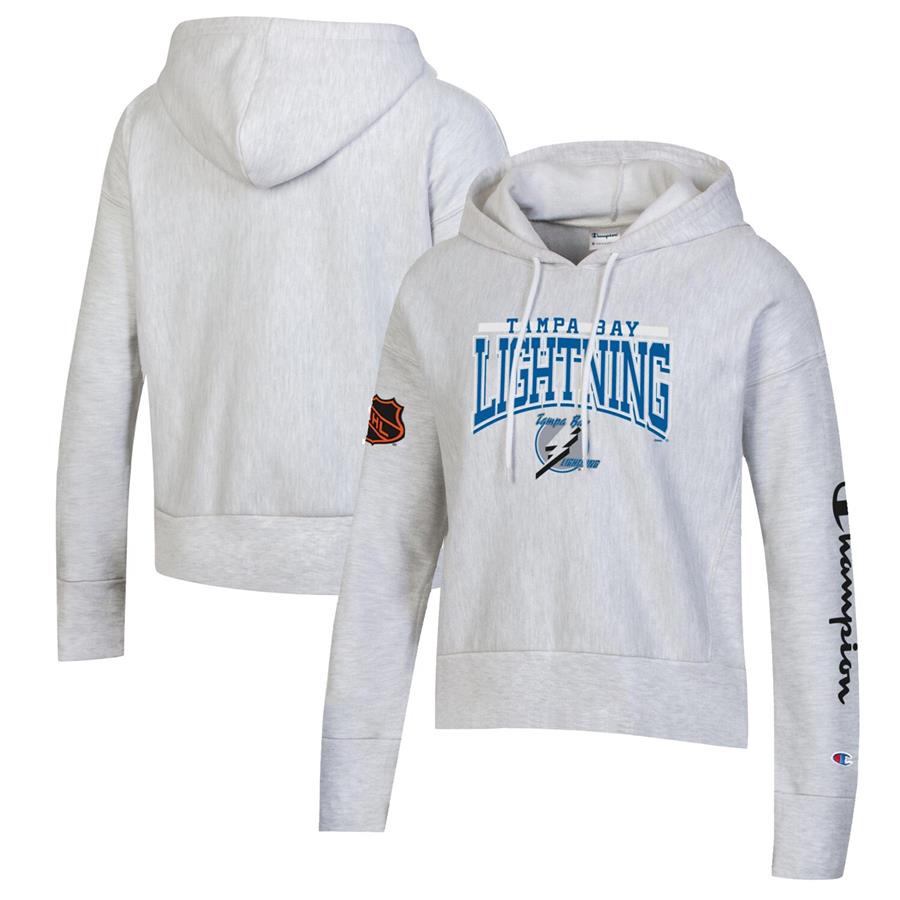 Tampa Bay Lightning Champion Women's Reverse Weave Pullover Hoodie - Heathered Gray