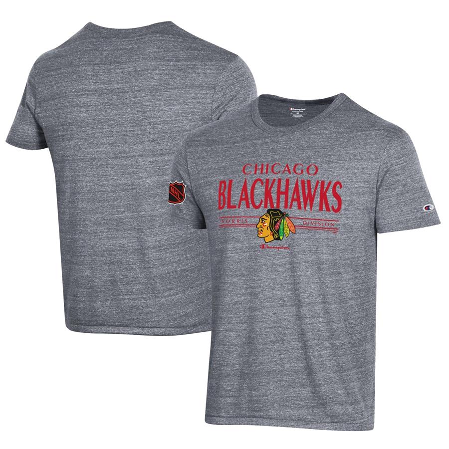 Chicago Blackhawks Champion Tri-Blend T-Shirt - Gray