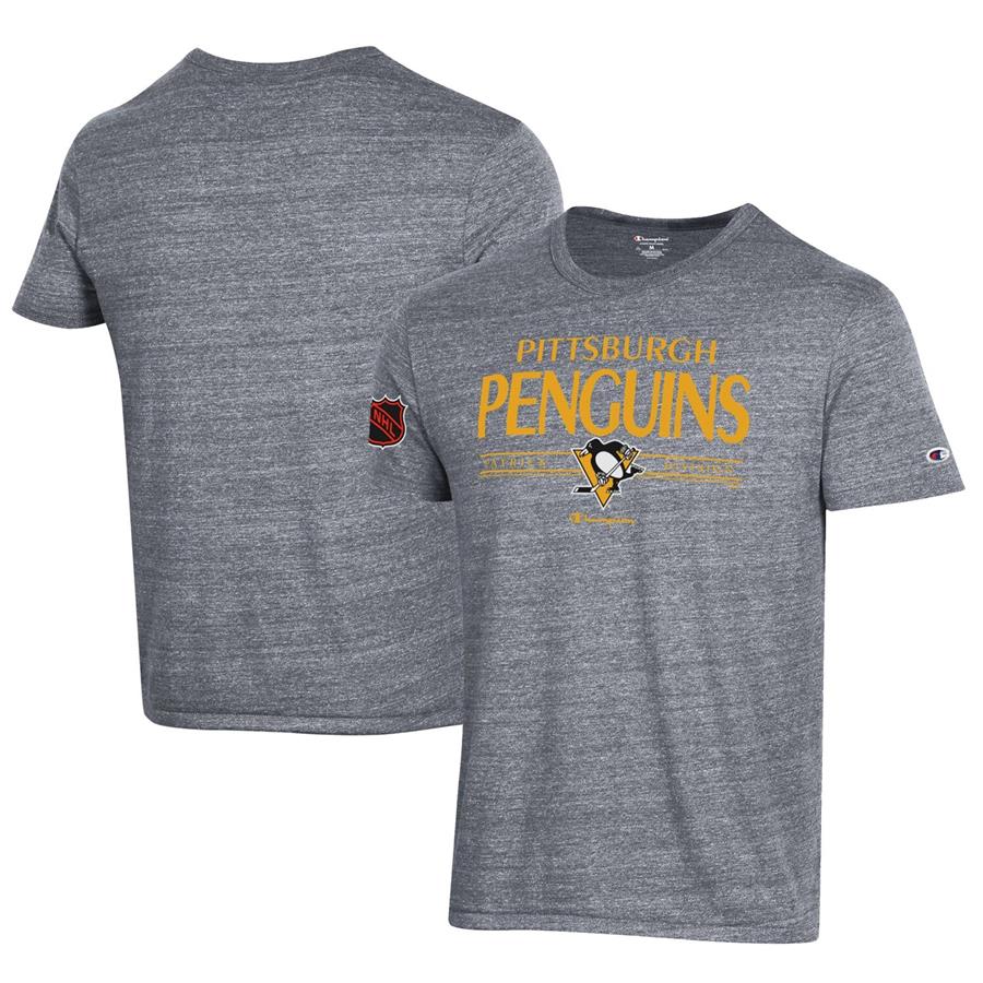Pittsburgh Penguins Champion Tri-Blend T-Shirt - Gray
