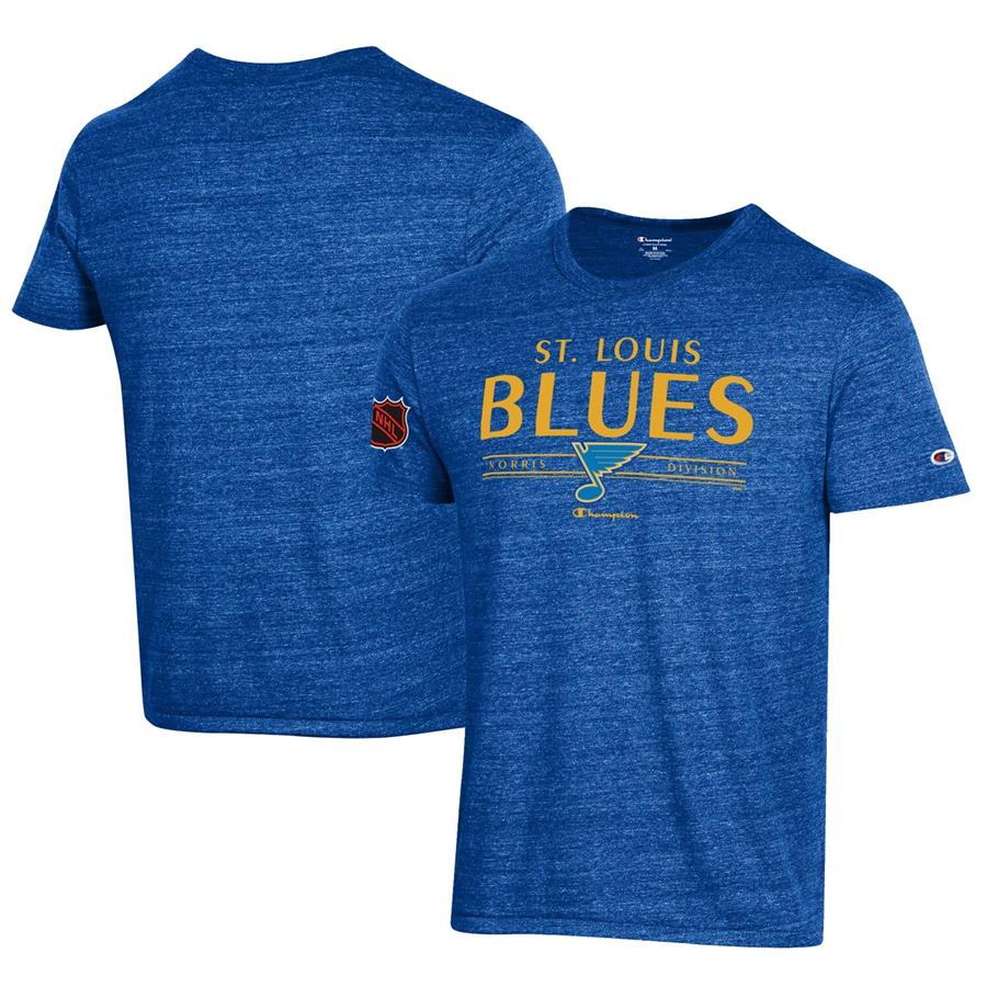 St. Louis Blues Champion Tri-Blend T-Shirt - Blue