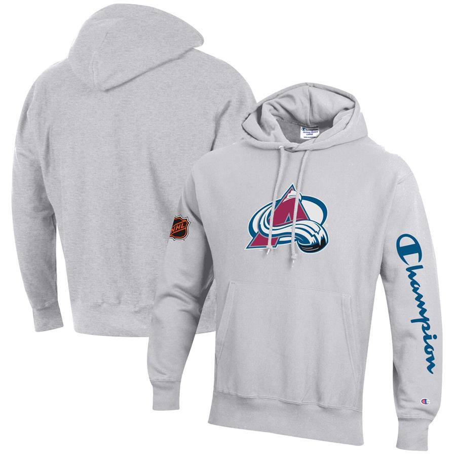 Colorado Avalanche Champion Reverse Weave Pullover Hoodie - Heathered Gray