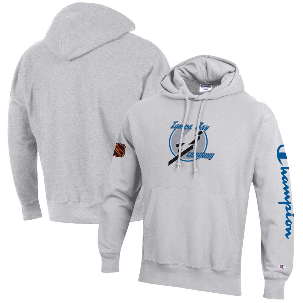 Tampa Bay Lightning Champion Reverse Weave Pullover Hoodie - Heathered Gray