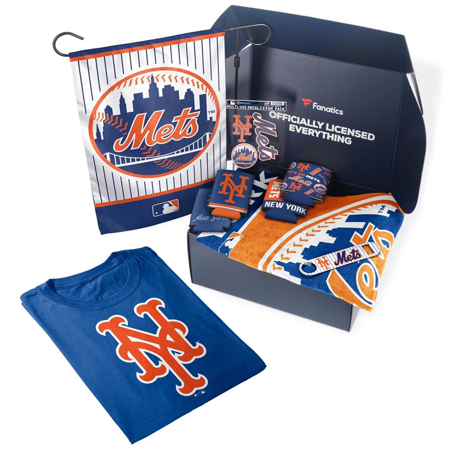 New York Mets Fanatics Pack Tailgate Game Day Essentials T-Shirt Gift Box - $107+ Value