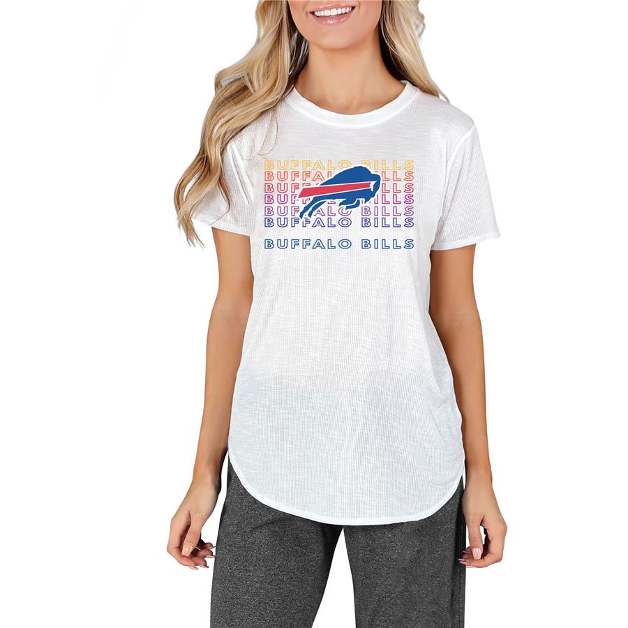 Buffalo Bills Concepts Sport Women's Gable Knit T-Shirt - White