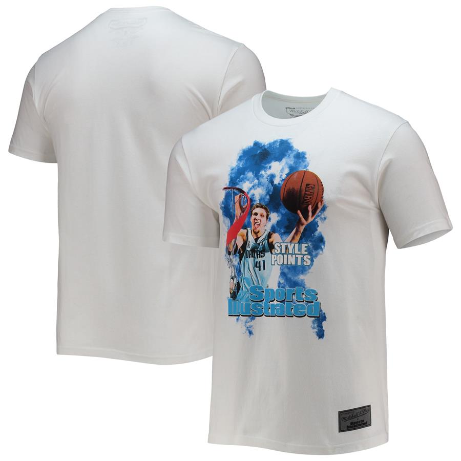 Dirk Nowitzki Dallas Mavericks Mitchell & Ness x Sports Illustrated Player T-Shirt - White