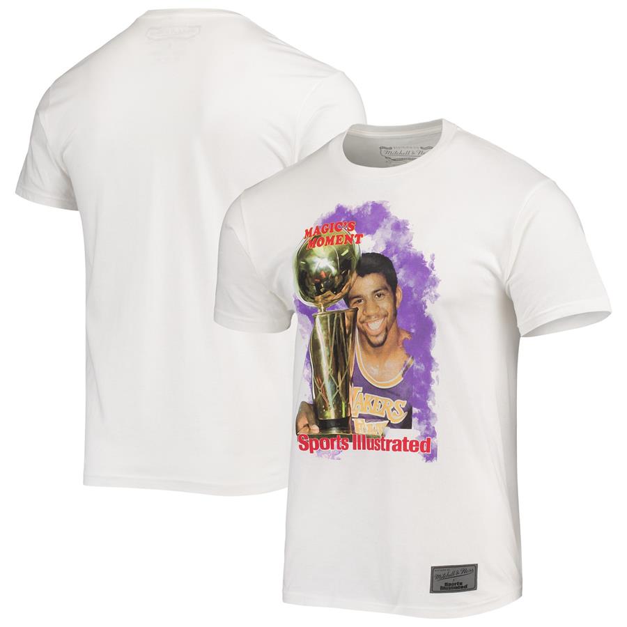 Magic Johnson Los Angeles Lakers Mitchell & Ness x Sports Illustrated Player T-Shirt - White