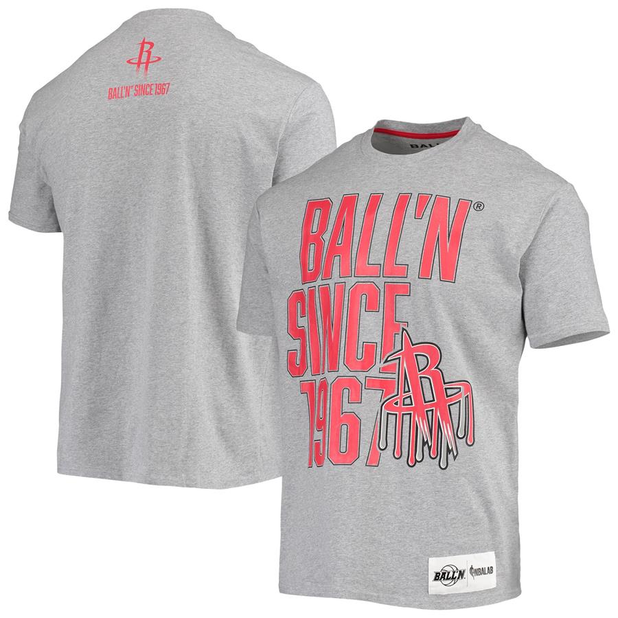 Houston Rockets BALL'N Since 1967 T-Shirt - Heathered Gray