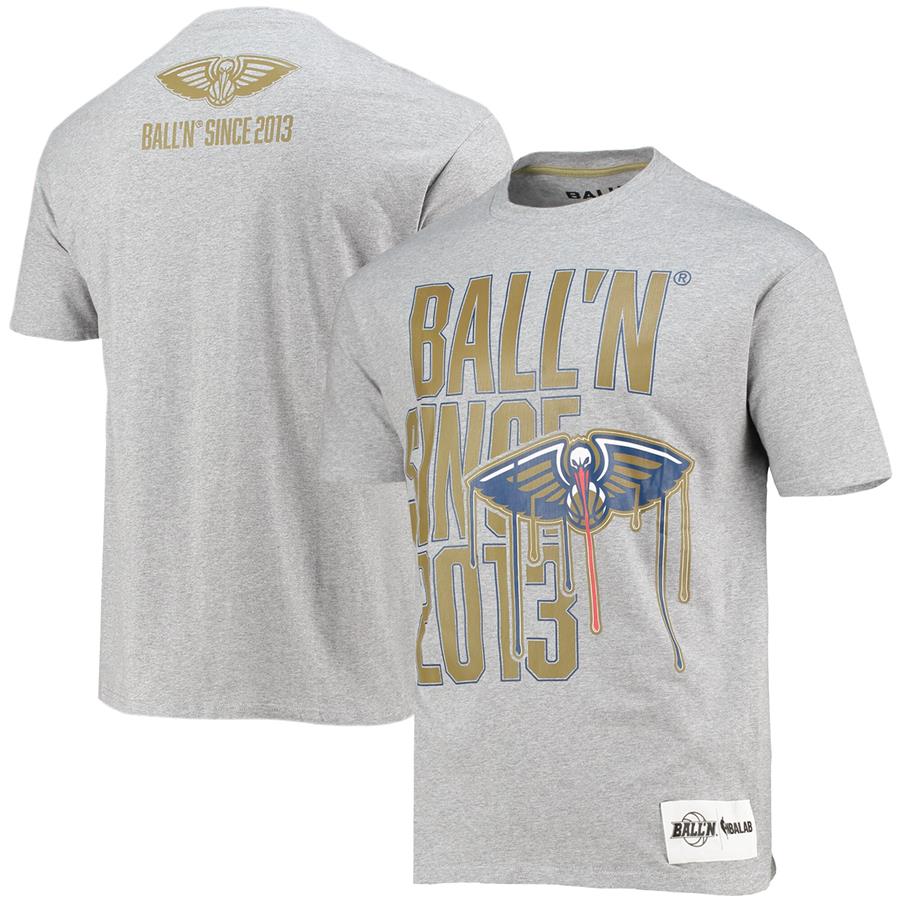 New Orleans Pelicans BALL'N Since 2013 T-Shirt - Heathered Gray
