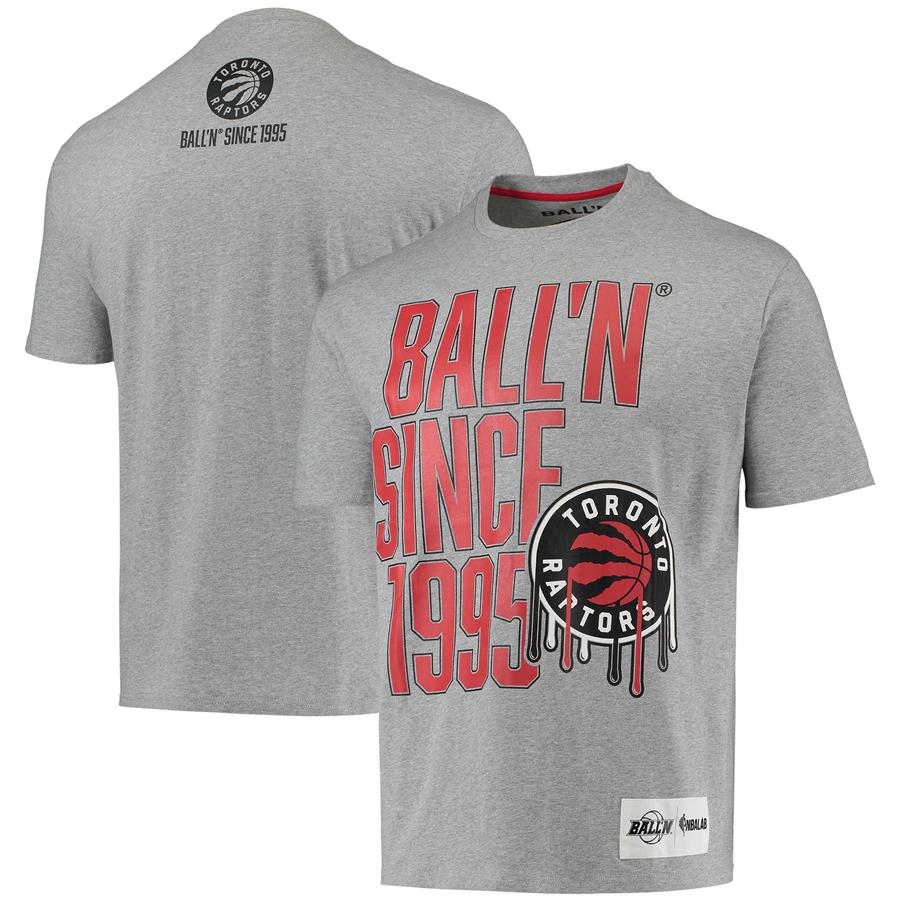 Toronto Raptors BALL'N Since 1995 T-Shirt - Heathered Gray