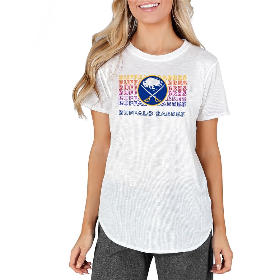 Buffalo Sabres Concepts Sport Women's Gable Knit T-Shirt - White