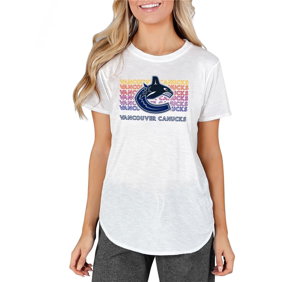 Vancouver Canucks Concepts Sport Women's Gable Knit T-Shirt - White