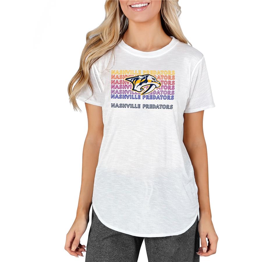 Nashville Predators Concepts Sport Women's Gable Knit T-Shirt - White