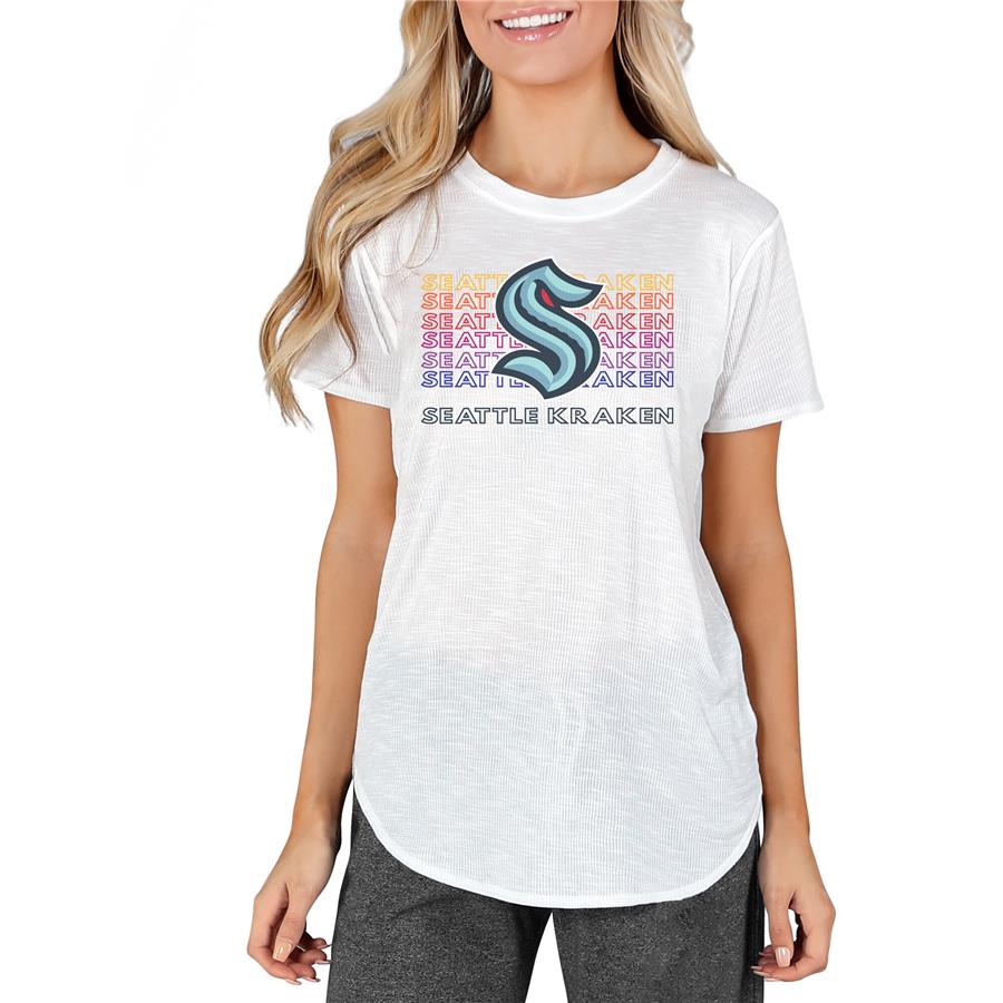 Seattle Kraken Concepts Sport Women's Gable Knit T-Shirt - White