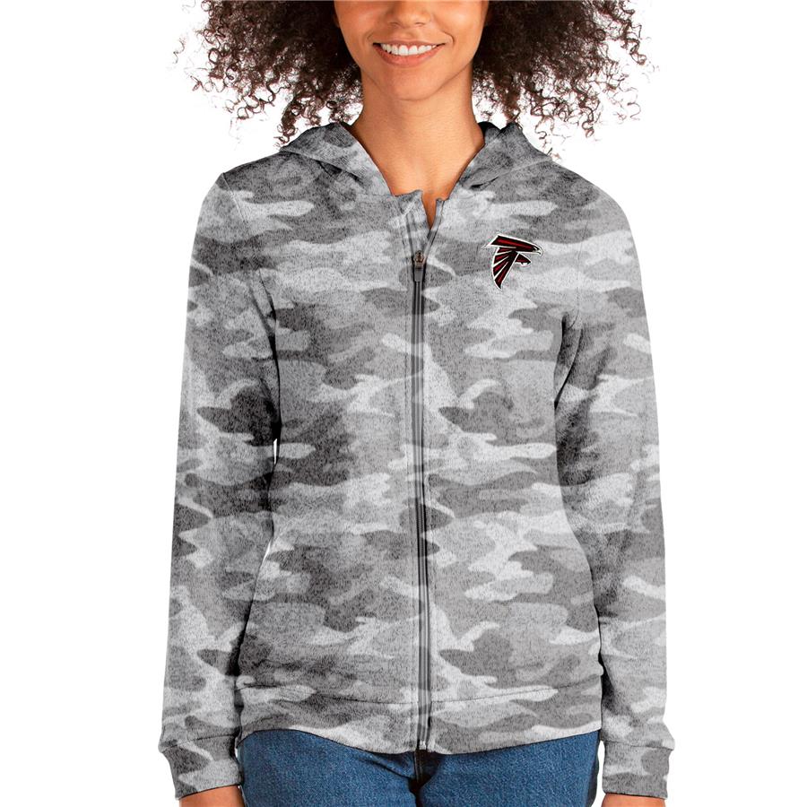 Atlanta Falcons Antigua Women's Absolute Full-Zip Hoodie - Camo