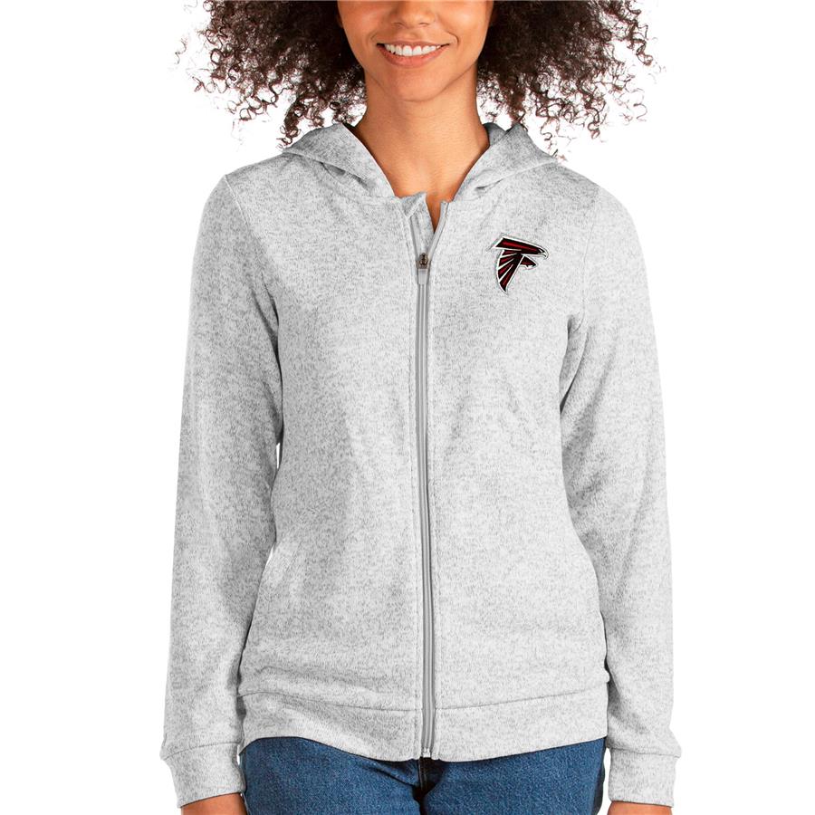 Atlanta Falcons Antigua Women's Absolute Full-Zip Hoodie - Heathered Gray