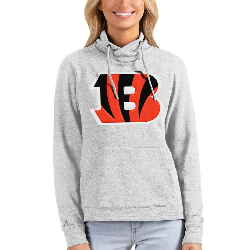 Cincinnati Bengals Antigua Women's Reward Pullover Sweatshirt - Heathered Gray