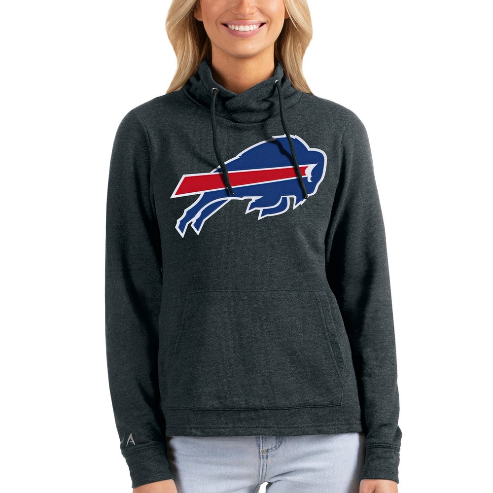 Buffalo Bills Antigua Women's Reward Pullover Sweatshirt - Heathered Charcoal