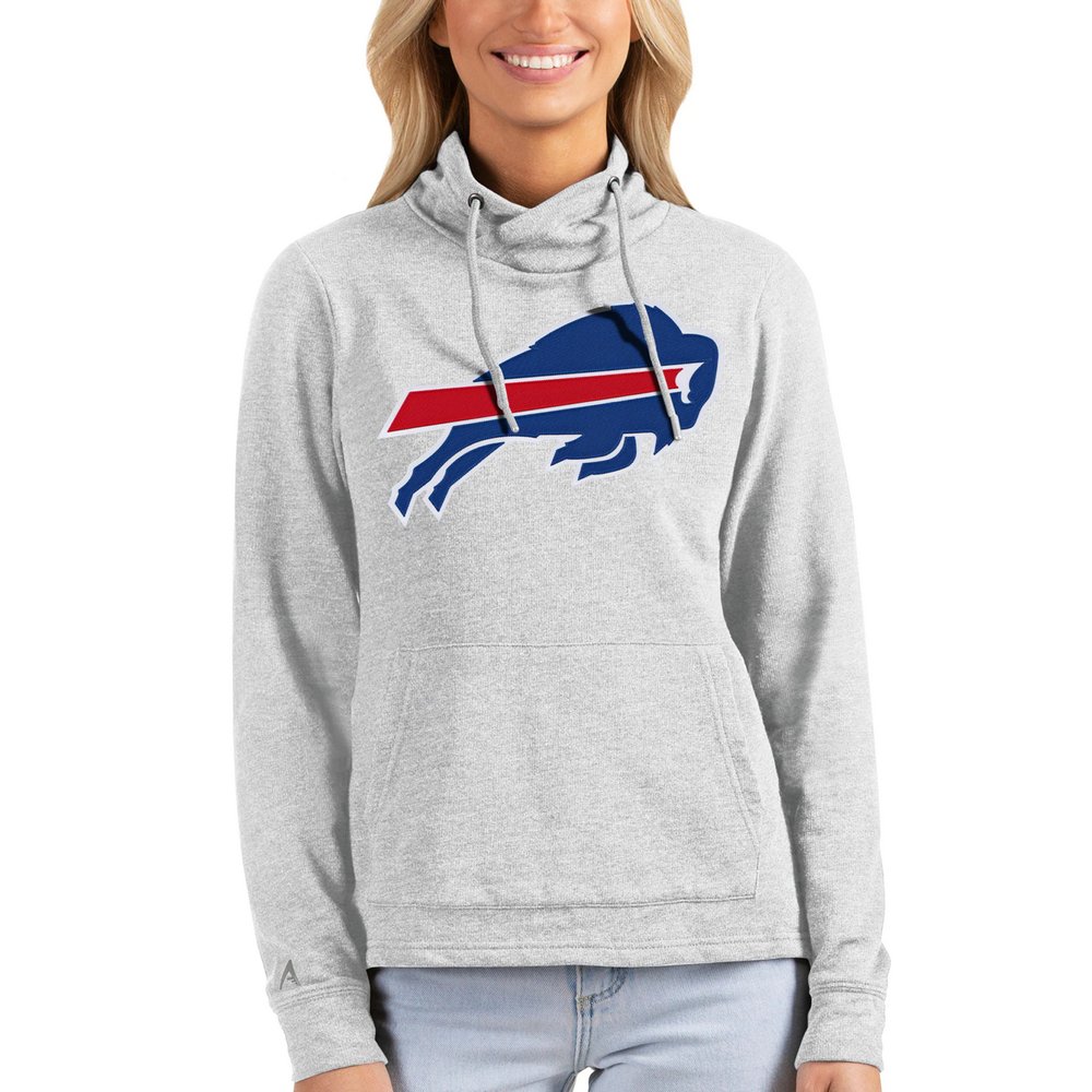 Buffalo Bills Antigua Women's Reward Pullover Sweatshirt - Heathered Gray