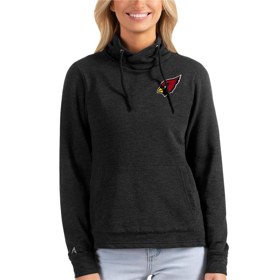 Arizona Cardinals Antigua Women's Team Logo Reward Pullover Sweatshirt - Heathered Black