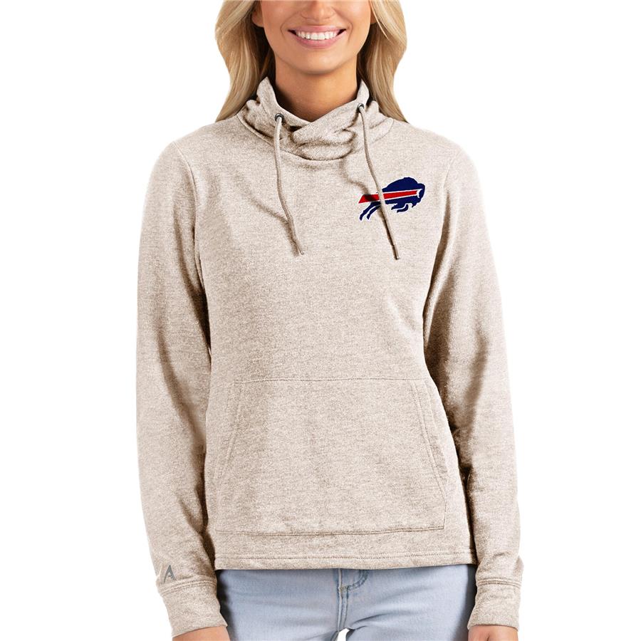 Buffalo Bills Antigua Women's Team Logo Reward Pullover Sweatshirt - Oatmeal