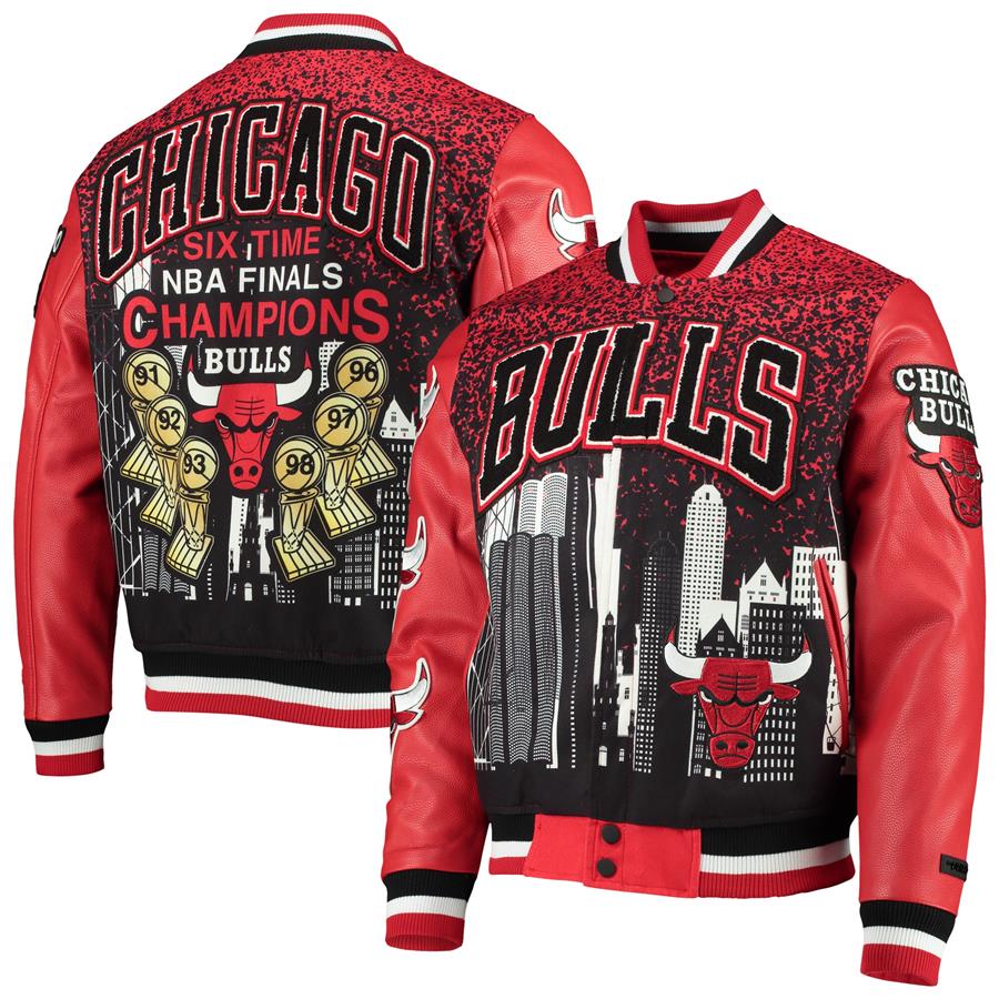 Chicago Bulls Pro Standard Remix Varsity Full-Zip Jacket - Red